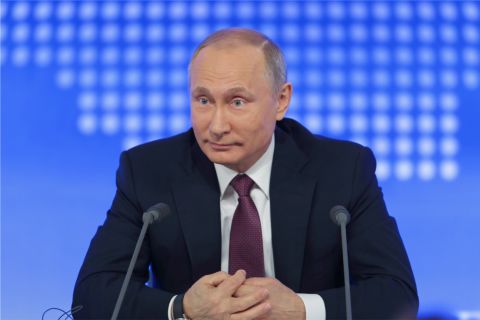 Putin bei einer Pressekonferenz in Moskau am 23. Dezember 2016