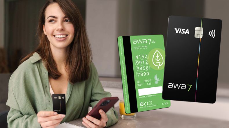 Jetzt sichern: awa7® Visa Kreditkarte dauerhaft ohne Jahresgebühr – exklusiv mit 50 Euro Bonus